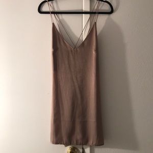 Taupe Silk Dress